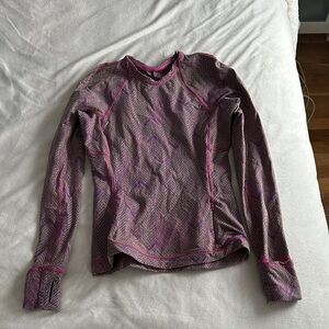 Lululemon Purple and Pink Long Sleeve Top